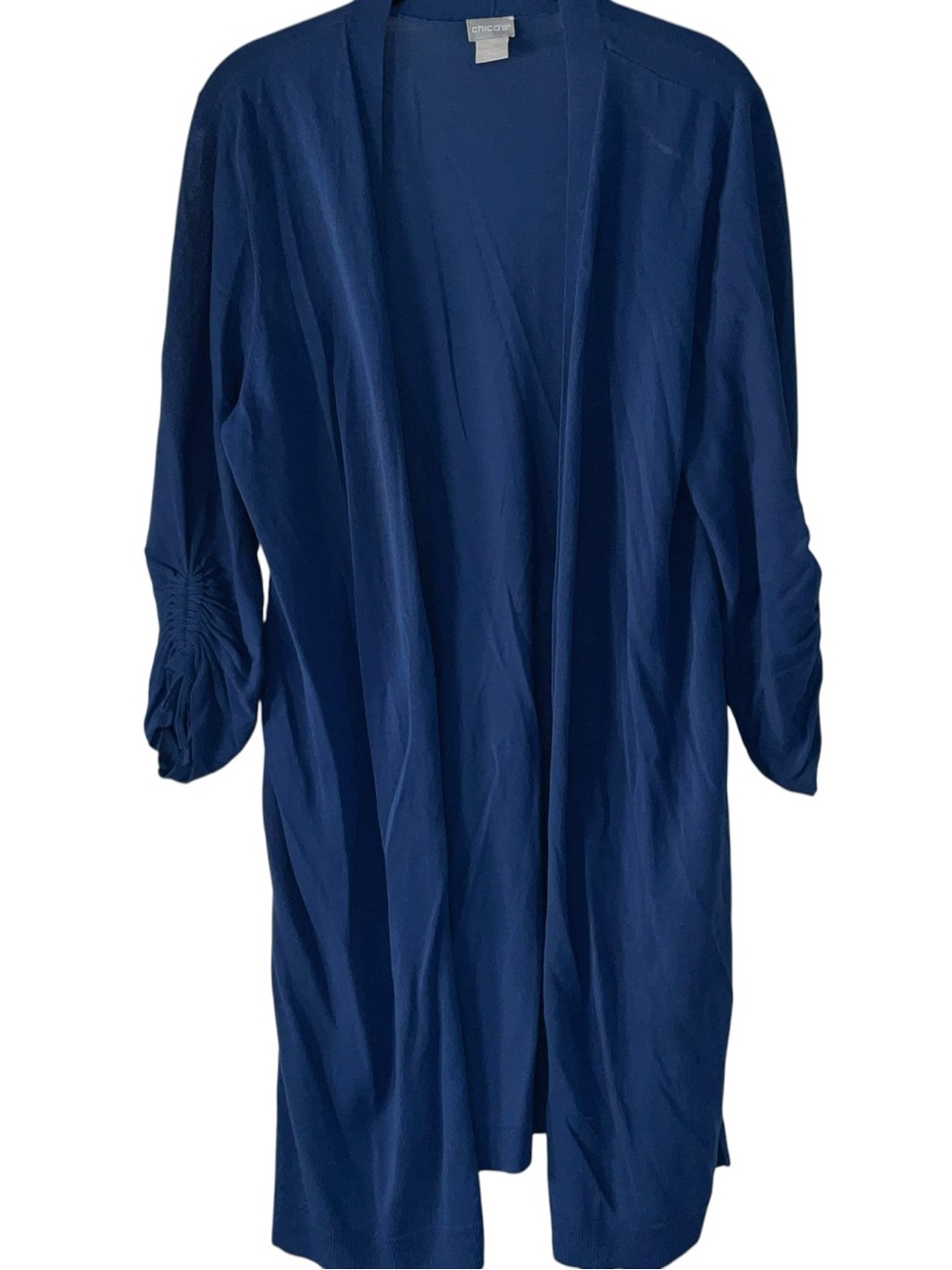 Chico's Royal Blue Open-Front Lightweight Cardigan